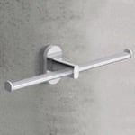 Gedy 5329-13 Toilet Paper Holder, Wall Mounted, Chrome, Double